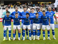 Group photo of Farul Constanta during the Supeliga match between Universitatea Cluj and Farul Constanta at Cluj Arena in Cluj, Romania, on N...