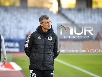 Ioan Ovidiu Sabau participates in the Supeliga match between Universitatea Cluj and Farul Constanta at Cluj Arena in Cluj, Romania, on Novem...