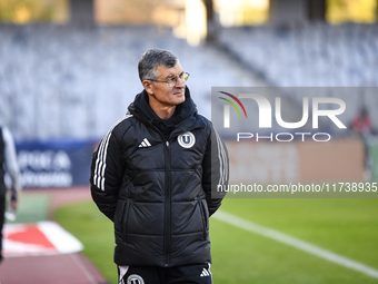 Ioan Ovidiu Sabau participates in the Supeliga match between Universitatea Cluj and Farul Constanta at Cluj Arena in Cluj, Romania, on Novem...