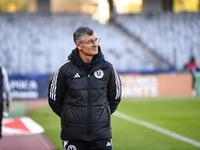 Ioan Ovidiu Sabau participates in the Supeliga match between Universitatea Cluj and Farul Constanta at Cluj Arena in Cluj, Romania, on Novem...