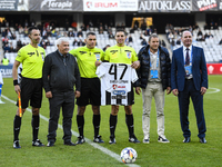 Referees officiate during the Supeliga match between Universitatea Cluj and Farul Constanta at Cluj Arena in Cluj, Romania, on November 3, 2...