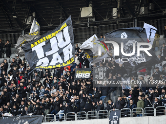 Fans of U Cluj during the Superliga match between Universitatea Cluj and Farul Constanta at Cluj Arena in Cluj, Romania, on November 3, 2024...