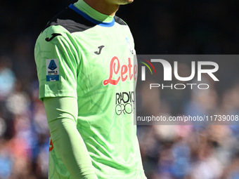 Marco Carnesecchi of Atalanta B.C. participates in the 11th day of the Serie A Championship between S.S.C. Napoli and Atalanta B.C. at the D...