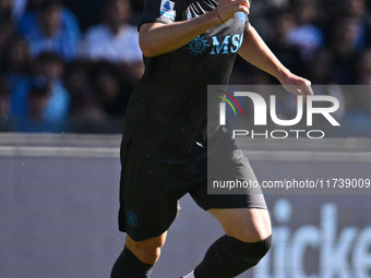 Billy Gilmour of S.S.C. Napoli is in action during the 11th day of the Serie A Championship between S.S.C. Napoli and Atalanta B.C. at the D...