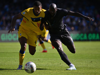 Isak Hien of Atalanta B.C. and Romelu Lukaku of S.S.C. Napoli participate during the 11th day of the Serie A Championship between S.S.C. Nap...