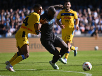 Isak Hien of Atalanta B.C. and Romelu Lukaku of S.S.C. Napoli participate during the 11th day of the Serie A Championship between S.S.C. Nap...