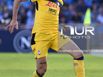 Matteo Ruggeri of Atalanta B.C. is in action during the 11th day of the Serie A Championship between S.S.C. Napoli and Atalanta B.C. at the...