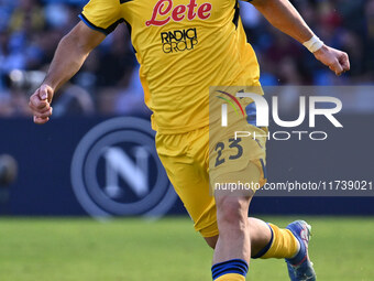 Sead Kolasinac of Atalanta B.C. is in action during the 11th day of the Serie A Championship between S.S.C. Napoli and Atalanta B.C. at the...