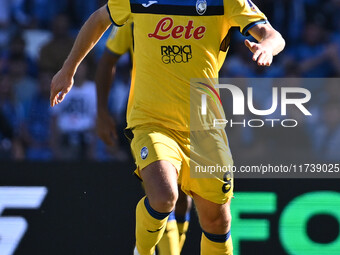 Mario Pasalic of Atalanta B.C. is in action during the 11th day of the Serie A Championship between S.S.C. Napoli and Atalanta B.C. at the D...