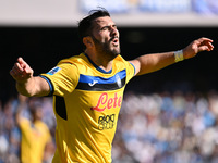 Sead Kolasinac of Atalanta B.C. participates in the 11th day of the Serie A Championship between S.S.C. Napoli and Atalanta B.C. at the Dieg...