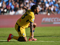 Ederson of Atalanta B.C. participates in the 11th day of the Serie A Championship between S.S.C. Napoli and Atalanta B.C. at the Diego Arman...