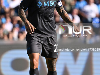 Giovanni Di Lorenzo of S.S.C. Napoli participates in the 11th day of the Serie A Championship between S.S.C. Napoli and Atalanta B.C. at the...