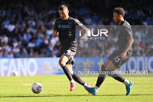 Alessandro Buongiorno of S.S.C. Napoli and Amir Rrahmani of S.S.C. Napoli are in action during the 11th day of the Serie A Championship betw...