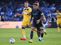 Amir Rrahmani of S.S.C. Napoli, Mateo Retegui of Atalanta B.C., and Giovanni Di Lorenzo of S.S.C. Napoli are in action during the 11th day o...