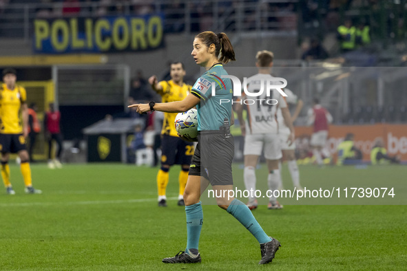 Ferrieri Caputi officiates during the Serie A match between FC Internazionale and Venezia FC at Giuseppe Meazza Stadium in Milano, Italy, on...