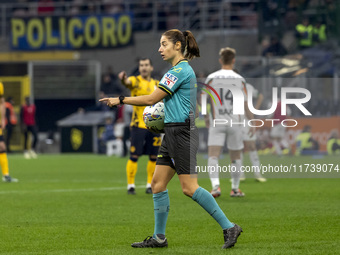 Ferrieri Caputi officiates during the Serie A match between FC Internazionale and Venezia FC at Giuseppe Meazza Stadium in Milano, Italy, on...