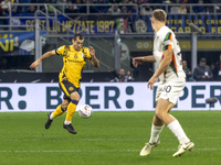 Henrikh Mkhitaryan plays during the Serie A match between FC Internazionale and Venezia FC at Giuseppe Meazza Stadium in Milano, Italy, on N...