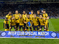 The action takes place during the Serie A match between FC Internazionale and Venezia FC at Giuseppe Meazza Stadium in Milano, Italy, on Nov...