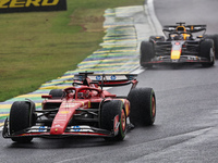 Charles Leclerc of Monaco drives the (16) Scuderia Ferrari SF-24 Ferrari during the Formula 1 Lenovo Grande Premio De Sao Paulo 2024 in Sao...