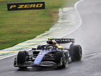 Franco Colapinto of Argentina drives the (43) Williams Racing FW46 Mercedes during the Formula 1 Lenovo Grande Premio De Sao Paulo 2024 in S...