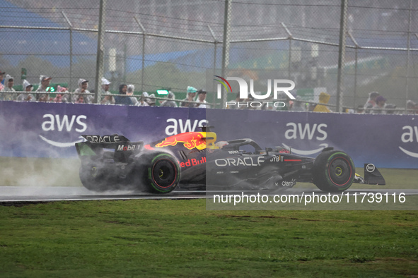 Max Verstappen of the Netherlands drives the Oracle Red Bull Racing RB20 Honda RBPT during the Formula 1 Lenovo Grande Premio De Sao Paulo 2...