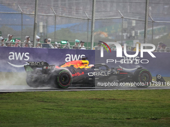 Max Verstappen of the Netherlands drives the Oracle Red Bull Racing RB20 Honda RBPT during the Formula 1 Lenovo Grande Premio De Sao Paulo 2...