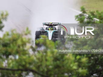 Lewis Hamilton of the UK drives the (44) Mercedes-AMG Petronas F1 Team F1 W15 E Performance Mercedes during the Formula 1 Lenovo Grande Prem...