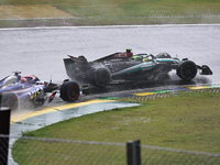 Lewis Hamilton of the UK drives the (44) Mercedes-AMG Petronas F1 Team F1 W15 E Performance Mercedes during the Formula 1 Lenovo Grande Prem...