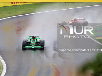 Valtteri Bottas of Finland drives the (77) Stake F1 Team Kick Sauber C44 Ferrari during the Formula 1 Lenovo Grande Premio De Sao Paulo 2024...