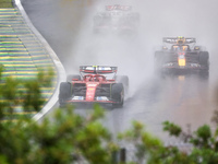 Carlos Sainz Jr. of Spain drives the (55) Scuderia Ferrari SF-24 Ferrari during the Formula 1 Lenovo Grande Premio De Sao Paulo 2024 in Sao...