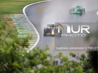 Max Verstappen of the Netherlands drives the Oracle Red Bull Racing RB20 Honda RBPT during the Formula 1 Lenovo Grande Premio De Sao Paulo 2...