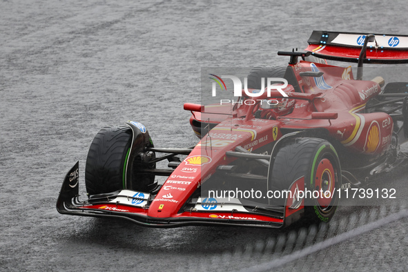 Charles Leclerc of Monaco drives the (16) Scuderia Ferrari SF-24 Ferrari during the Formula 1 Lenovo Grande Premio De Sao Paulo 2024 in Sao...