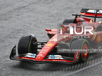 Charles Leclerc of Monaco drives the (16) Scuderia Ferrari SF-24 Ferrari during the Formula 1 Lenovo Grande Premio De Sao Paulo 2024 in Sao...