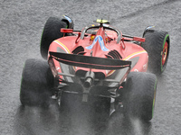 Carlos Sainz Jr. of Spain drives the (55) Scuderia Ferrari SF-24 Ferrari during the Formula 1 Lenovo Grande Premio De Sao Paulo 2024 in Sao...