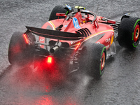 Carlos Sainz Jr. of Spain drives the (55) Scuderia Ferrari SF-24 Ferrari during the Formula 1 Lenovo Grande Premio De Sao Paulo 2024 in Sao...