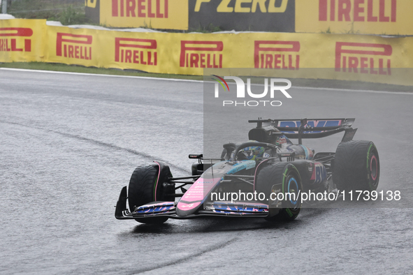 Esteban Ocon of France drives the (31) BWT Alpine F1 Team A524 Renault during the Formula 1 Lenovo Grande Premio De Sao Paulo 2024 in Sao Pa...