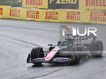 Esteban Ocon of France drives the (31) BWT Alpine F1 Team A524 Renault during the Formula 1 Lenovo Grande Premio De Sao Paulo 2024 in Sao Pa...