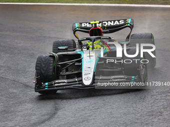 Lewis Hamilton of the UK drives the (44) Mercedes-AMG Petronas F1 Team F1 W15 E Performance Mercedes during the Formula 1 Lenovo Grande Prem...