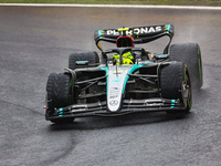 Lewis Hamilton of the UK drives the (44) Mercedes-AMG Petronas F1 Team F1 W15 E Performance Mercedes during the Formula 1 Lenovo Grande Prem...