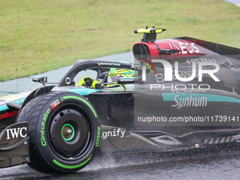 Lewis Hamilton of the UK drives the (44) Mercedes-AMG Petronas F1 Team F1 W15 E Performance Mercedes during the Formula 1 Lenovo Grande Prem...