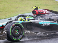 Lewis Hamilton of the UK drives the (44) Mercedes-AMG Petronas F1 Team F1 W15 E Performance Mercedes during the Formula 1 Lenovo Grande Prem...