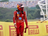 Carlos Sainz Jr. crashes during the Formula 1 Lenovo Grande Premio De Sao Paulo 2024 in Sao Paulo, Brazil, on November 3, 2024. (