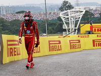 Carlos Sainz Jr. crashes during the Formula 1 Lenovo Grande Premio De Sao Paulo 2024 in Sao Paulo, Brazil, on November 3, 2024. (