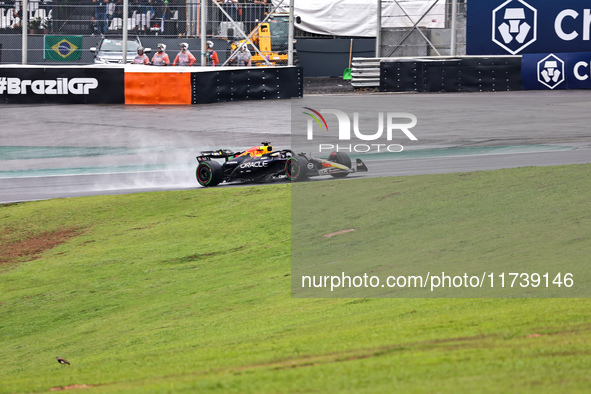 Max Verstappen of the Netherlands drives the Oracle Red Bull Racing RB20 Honda RBPT during the Formula 1 Lenovo Grande Premio De Sao Paulo 2...