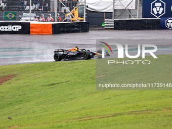 Max Verstappen of the Netherlands drives the Oracle Red Bull Racing RB20 Honda RBPT during the Formula 1 Lenovo Grande Premio De Sao Paulo 2...