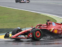 Charles Leclerc of Monaco drives the (16) Scuderia Ferrari SF-24 Ferrari during the Formula 1 Lenovo Grande Premio De Sao Paulo 2024 in Sao...