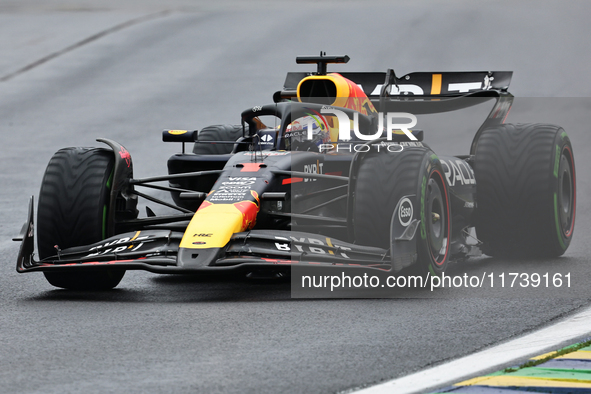 Max Verstappen of the Netherlands drives the Oracle Red Bull Racing RB20 Honda RBPT during the Formula 1 Lenovo Grande Premio De Sao Paulo 2...