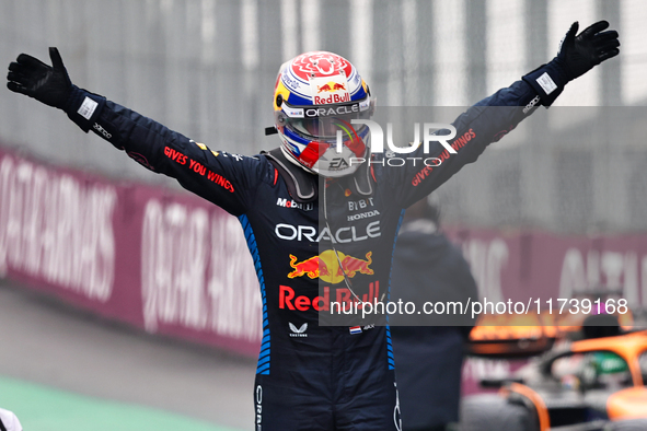 Max Verstappen of the Netherlands wins driving the Oracle Red Bull Racing RB20 Honda RBPT during the Formula 1 Lenovo Grande Premio De Sao P...