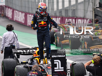 Max Verstappen of the Netherlands wins driving the Oracle Red Bull Racing RB20 Honda RBPT during the Formula 1 Lenovo Grande Premio De Sao P...