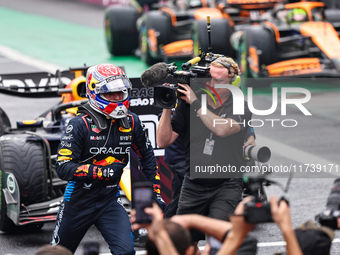 Max Verstappen of the Netherlands wins driving the Oracle Red Bull Racing RB20 Honda RBPT during the Formula 1 Lenovo Grande Premio De Sao P...